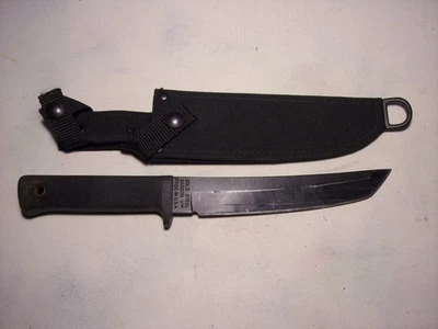 vtg. cold steel usa recon tanto 13rt carbon v full tang fixed blade knife - Image 1 of 4