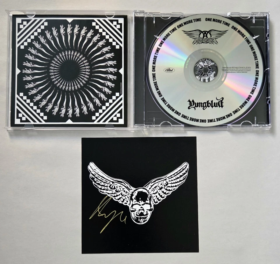 NEW! AEROSMITH & YUNGBLUD "ONE MORE TIME" SIGNED! CD (2025) EP AUTOGRAPHED! Foto 1 de 4