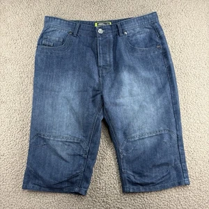 No Fear Jorts Women's Size Large Blue Denim Jean Shorts Skate Y2K Baggy - Picture 1 of 13