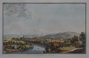 Bern - La ville de Berne du coté du Nord - Seltene Radierung v. J.L. Aberli 1780 - Picture 1 of 3