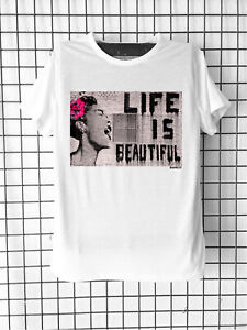 Tee-shirt Street-Art Banksy Life is Beautiful Graffiti La vie est belle