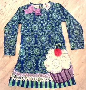 Counting Daisies Girls Sz 6 Cupcake Birthday Dress - Picture 1 of 7