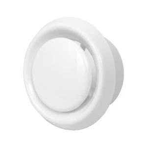Ventola di scarico a soffitto alimentazione diffusore rotondo in plastica / estratto valvola condotto bianco - Foto 1 di 4