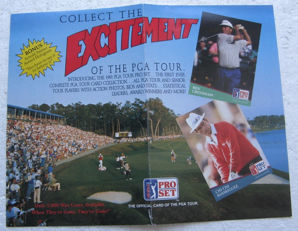 1991 Pro Set PGA Golf Cards Sell Sheet (no cards) Chi Chi Rodriguez,Ben Crenshaw - Image 1 of 1