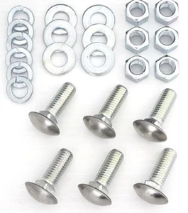 (6) 47-87 Chevy/GMC Truck Premium Polished Stainless Front Bumper Bolts Low Dome - Picture 1 of 9