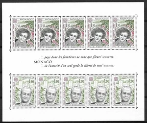 Monaco 1980 Yvert S/S 18 Europe CEPT MNH Sehr schön - Bild 1 von 1