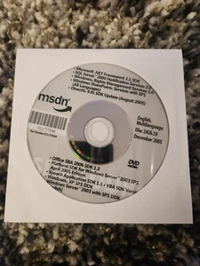 MSDN Microsoft SQL Server 2000 Office SBA 2006 Windows XP SP1 DDK and more DVD - Picture 1 of 1