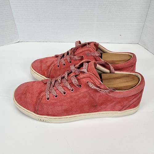 Scarpe UGG Tomi donna taglia 9 sneakers stringate rosa scamosciate foderate sherpa