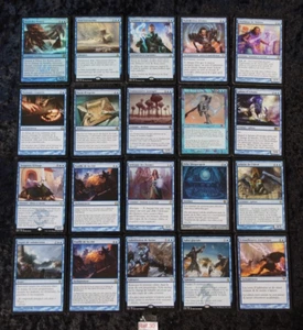MTG lot de 20 cartes rares bleu 100% francais 100% anciennes editions vf - Picture 1 of 3