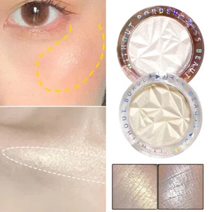 3 Colors Highlighter Powder Palette Glitter Diamond Shimmer Face Contour Makeup - Picture 1 of 10