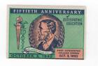 Poster stamp, 50th Ann. Osteopathic Education, 1942, ungummed
