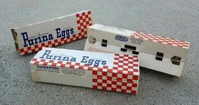 2 VINTAGE 1940's RALSTON PURINA EGG CARTON - NEW OLD STOCK - 2 TOTAL - Image 1 of 4