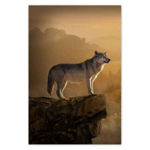 Póster pared tatuaje pegatina lobo en la ladera n.º H7713_PLNS - Imagen 1 de 137
