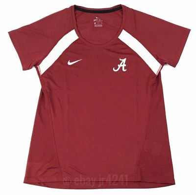 Nike Alabama Crimson Tide Dry Crew Shirt Miler Top Women's Medium Red 923291 - Image 1 of 2
