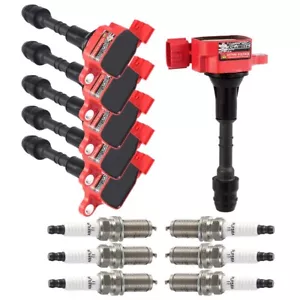 Set of 6 Ignition Coil Pack and Spark Plugs for Maxima Murano Pathfinder Quest - Picture 1 of 12