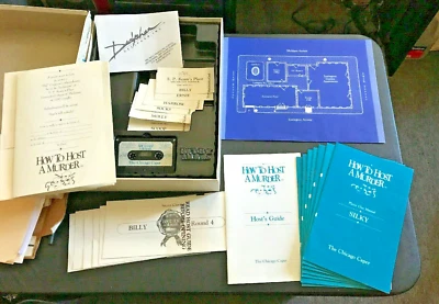 How To Host Murder Mystery Game PARTS Chicago Caper Cassette Card Clue Guide Map - Image 1 of 4