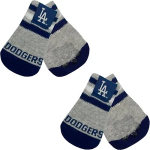 MLB 2 Pairs Anti Slip Dog Socks with Elastic Ribbed Top Best Dog Paw Protector - Picture 1 of 60