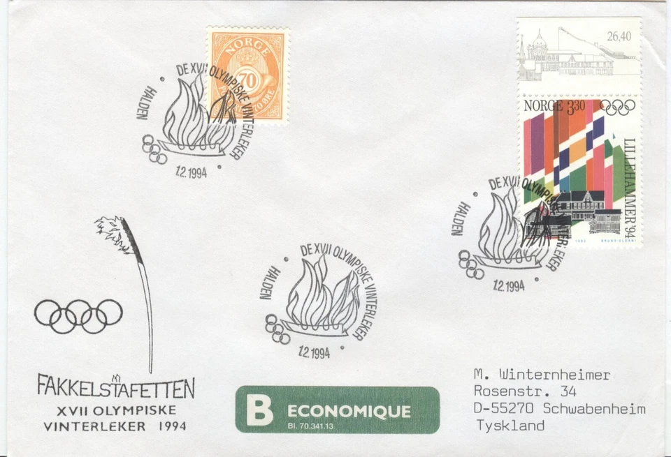 Norway Olympic Games Lillehammer 1994 Torchrelay Halden 1.2.1994 - Image 1 of 1