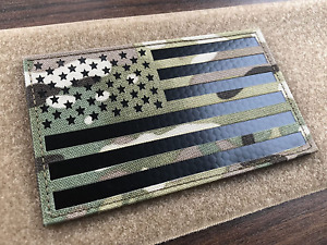 SUVIYA 5X3 Inch Large Multicam Infrared IR US USA American Flag Patch Tactical V