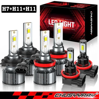 Kit de 6 bombillas LED H7+H11+H11+H11 faros + antiniebla para Mercury Milan 2006-2009  Foto 1 de 4