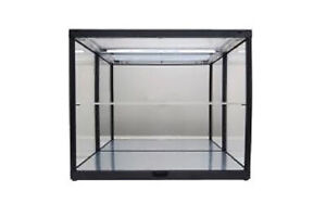 2 LAYER LED LIGHT DISPLAY CASE WITH MIRRORED BACK & BASE 7820MBK