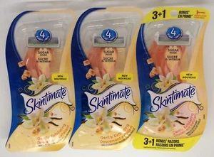 3 maquinillas de afeitar desechables para mujer Skintimate Vanilla Sugar 3 quilates (10 en total) - ¡FS! - Imagen 1 de 6