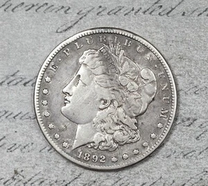 1892-S Morgan Dollar Tougher Date Obv Scratches #DQE6 - Imagen 1 de 2