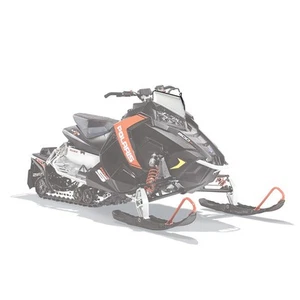 Polaris Low Windshield with Striped Logo - Picture 1 of 2