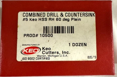 Assorted Lot of Keo Cutters Combined Drill And Countersinks #5, #4, #3, #2 - Image 1 of 2