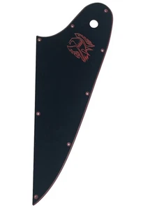 Guitar Slinger Parts For Gibson Firebird Guitar Pickguard 3 Ply Black Red Logo - Picture 1 of 5