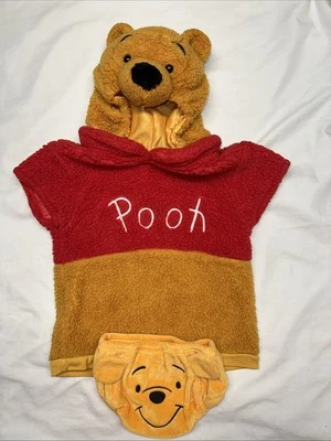 Disfraz de Halloween vintage Y2K Winnie The Pooh para niños pequeños con flores y capucha Foto 1 de 4