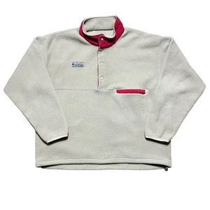 Suéter a Presión Columbia 1/2 T Vintage Para Hombres XL Rojo Tostado Vellón Hecho en EE. UU. - Imagen 1 de 10