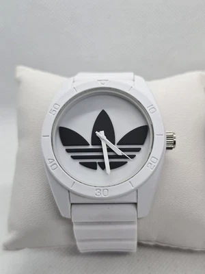 Adidas 42mm Reloj Hombre Logo Dial Banda Silicona Blanca con Batería Nueva ADH2981 Foto 1 de 4