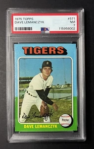 1975 Topps Dave Lemanczyk #571 PSA 7 Detroit Tigers  - Bild 1 von 2