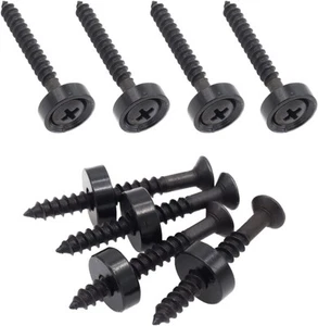 Black Guitar Neck Joint Bushings and Bolts, 8pcs Metal black - Picture 1 of 5
