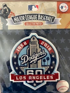 1958 2018 LOS ANGELES DODGERS 60TH ANNIVERSARY MLB PATCH OFFICIAL LICENSED - Picture 1 of 1