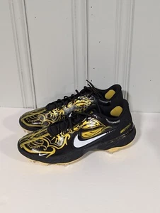 Nike Alpha Huarache Elite 3 Baseballschuhe schwarz gold Herren Größe 13 CV3553-001 - Bild 1 von 4