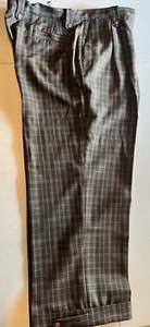 Vestido de hombre a cuadros pantalones grandes y altos con puños California 46XL - Imagen 1 de 7