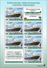 Postal Transport Rail Ferry Ship Airmail MNH Stamps 2022 Lithuania BeePost