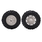 2PCS 1.9 Inch Metal Wheel Rims Hubs And 96mm Rubber Tires Set For Tamiya CC0 Z.