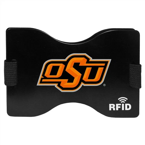Oklahoma State Cowboys Wallet RFID Blocking Slim Pocket Money Clip NCAA College Cover