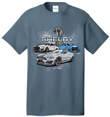 Camiseta azul Caroll Shelby GT-500 Mustangs * KR y SuperSnake * ¡Envío a todo el mundo! Foto 1 de 3