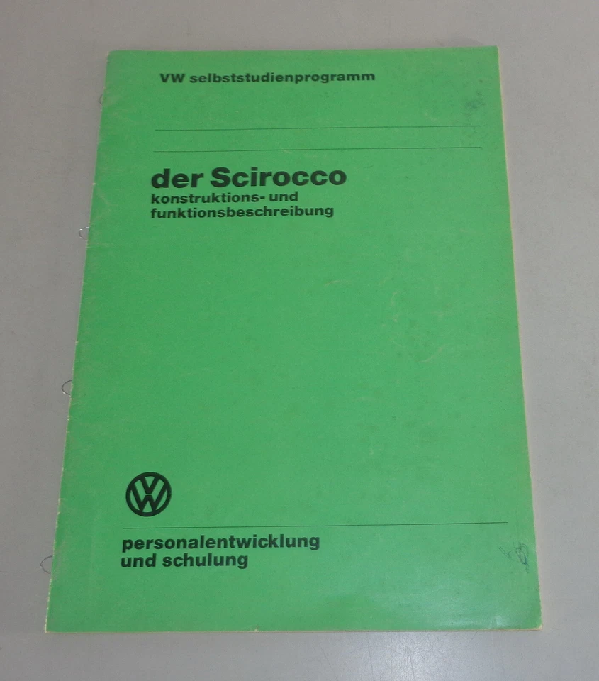Programa De Autoestudio SSP VW Scirocco I Tipo 53 De 02/1974 - Imagen 1 de 1