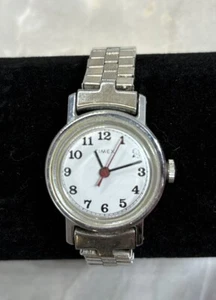 Vintage Timex Silver Stainless Steel Women's Expansion Band Watch (NR-O) - Picture 1 of 9