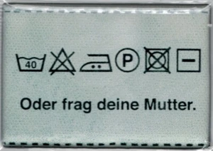 Kühlschrankmagnet "Waschanleitung" - viele weitere Motive! - Bild 1 von 12