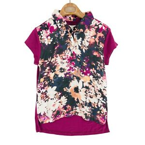 La Martina 100% Silk Short Sleeve Polo Shirt Top Blouse All Sizes