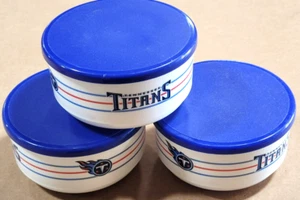 NFL Tennessee Titans 3 Piece Bowl Set with Lids, New - Picture 1 of 3