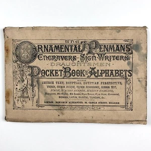 The Ornamental Penmans Engravers .. Pocket Book of Alphabets Benjamin Alexander - Picture 1 of 12