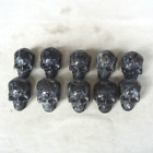 10 pièces grenat astrophylite flashs bleu cristal crâne sculpture tête guérison 5 cm