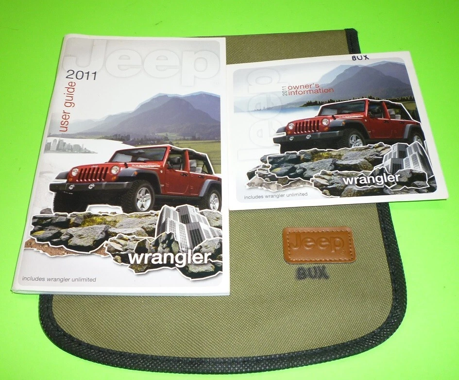 2011 JEEP WRANGLER USER GUIDE OWNERS MANUAL SET +case 11 SPORT SAHARA UNLIMITED - Imagem 1 de 1
